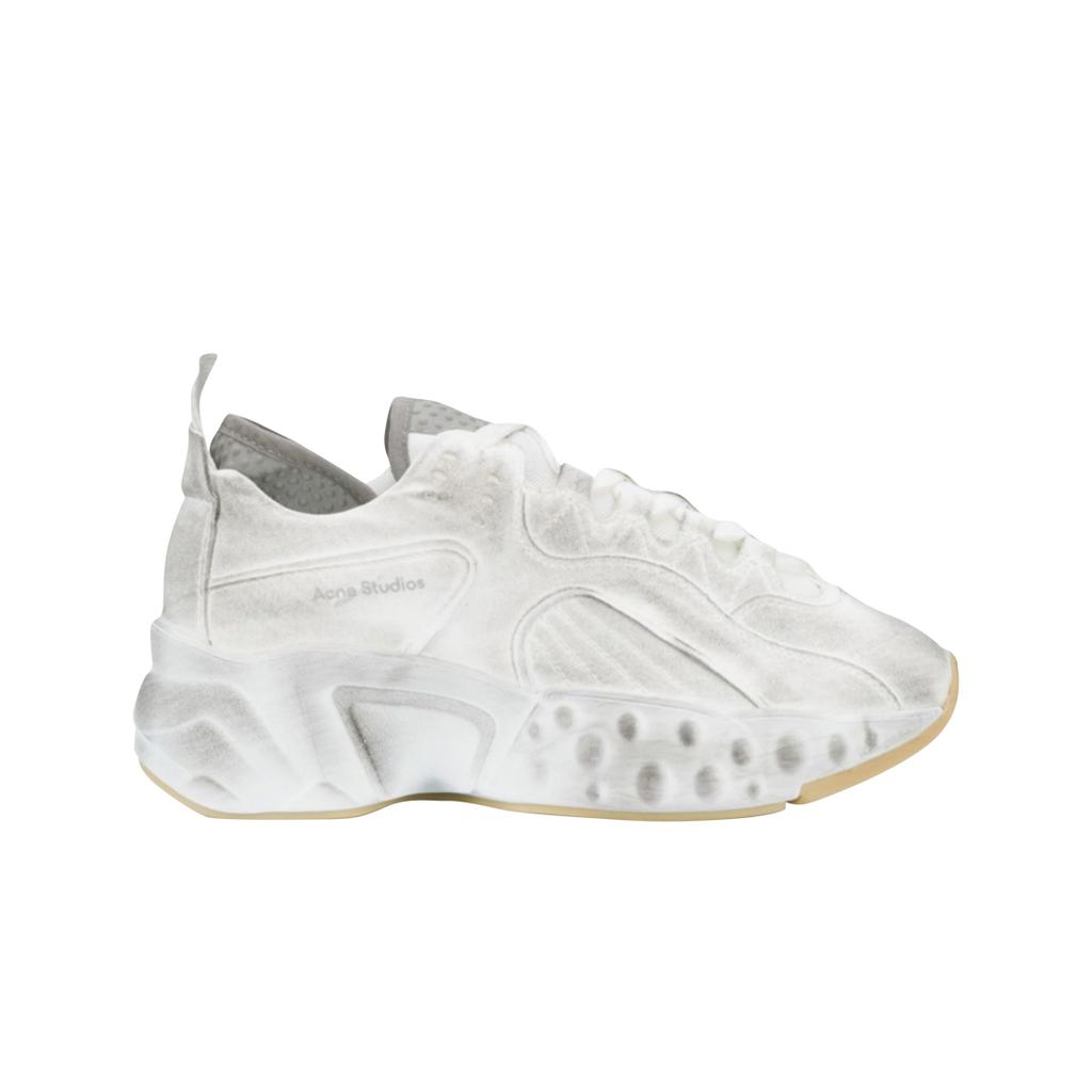 (w) Acne Studios Manhattan Tumbled Sneakers White - 20fw/21ss