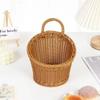 HangWoven Storage Basket Hanging Portable Wall Hanging Basket Portable Flower Plant Pot Desktop Kitchen Vegetables Storage