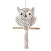 Owl Macrame Wall Hanging Decor for Living Room Office Bedroom Hand Woven Boho Tapestry Owl Markaf Wall Art Crafts