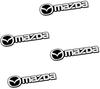 Car Speaker Decal Sticker Interior Decoration Accessories Metal Decoration Logo Badge Sticker Set of 2 (M-azda Mazda)