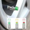 4Pcs/set Cars Tire Air Pressure Monitor 3 Color Alert Indicator Tire Valve Cap Gauge