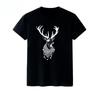 New Style Elk Short - Sleeved T- Shirt for Both Men and Women. Cartoon Reindeer Design for Christmas.Autumn and Winter Innerwear