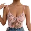 Butterfly Embroidered Backless Camisole Vest for Women