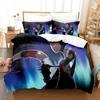 Anime Helluva Blitzo Boss Bedding Set Duvet Cover Bed Set Quilt Cover Pillowcase Comforter King Queen Size Boys Adult