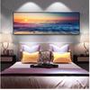 Landscape Sunset By The Sea Wave Canvas Paintings Posters and Prints Wall Art Pictures for Living Room Home Decor No Frame