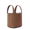 Genuine Leather Women Handbags Designer Small Tote Bag Without Logo First Layer of Cowhide Shoulder Shopping Bag With Silver-tone Padlock