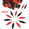 20* Black Red Soft Plastic Coating Test Probe Clip Clamp Parts Set Kit