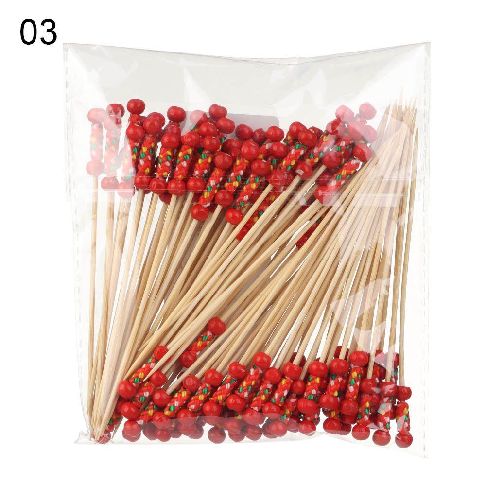 Salad Sandwich Toothpicks Food Fruit Cocktail Decor Bamboo Picks Handmade Toothpicks Fruit Sticks