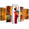 Five Piece Picture Canvas Print African Woman