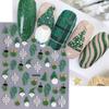Christmas Nail Art Sticker 3D Winter Glitter Elk Snowflake Gingerbread Man Decals Sliders DIY Manicure Decorations
