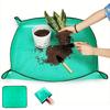 100*100cm (39.4*39.4in) Foldable Indoor Plants Potting Mat, Waterproof Transplanting Mat Portable Gardening Mat for Mess Control