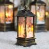 Outdoor Christmas Lantern Battery Operated Lighted Small Wind Lamp Deer / Snowman / Angel / Santa