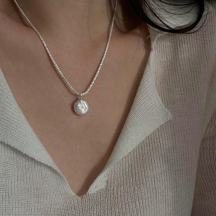 1 Pc Pearl Pendant Necklace, Minimalist Light Luxury Style Necklace, Suitable for Daily Wear