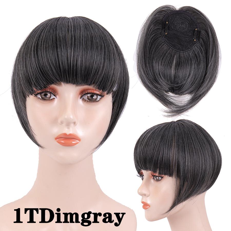 Fringe Bangs Synthetic Hair Extensions Clip In Bangs 6 Inch Short Straight Hairpiece Front Neat Bang Two Side Blonde