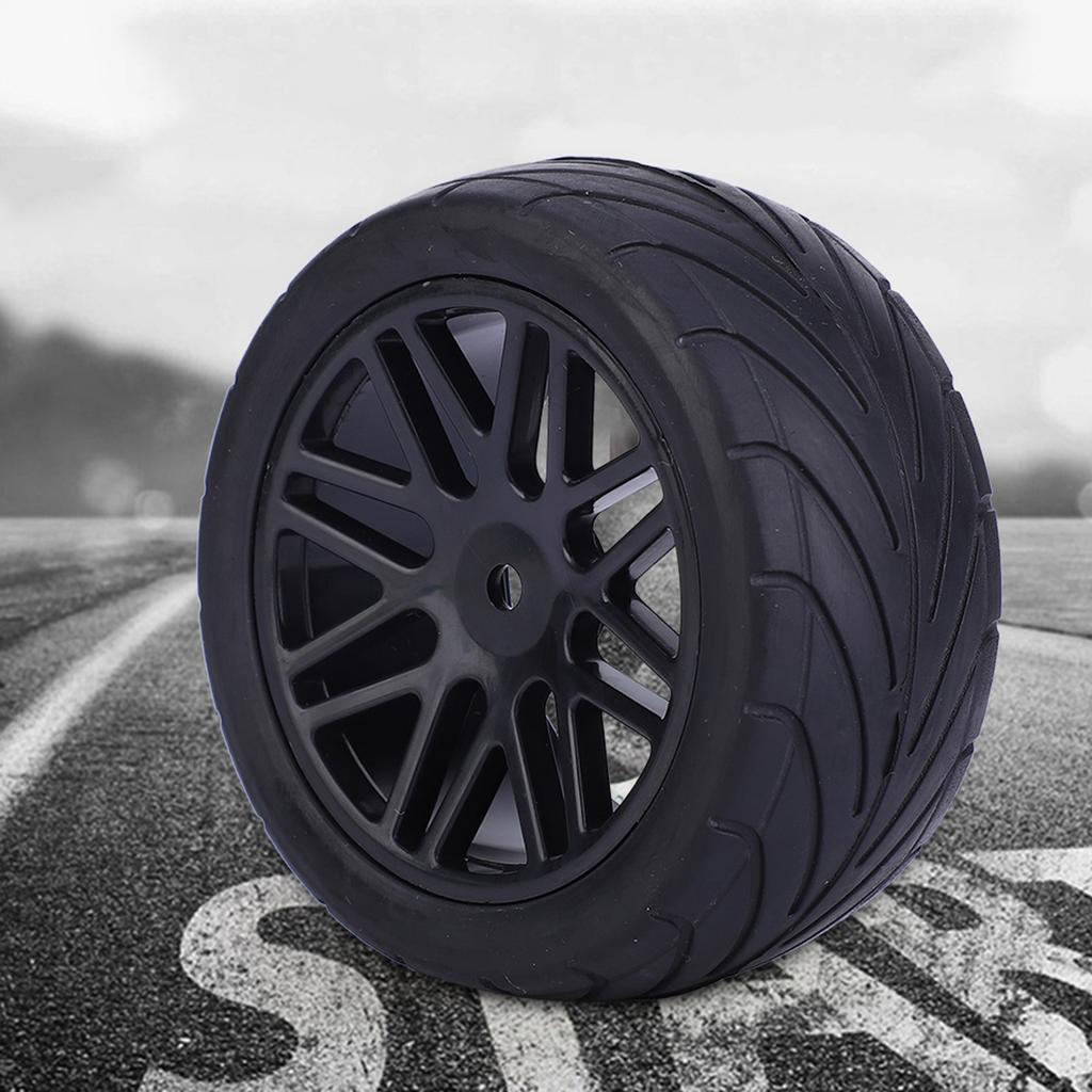 4Pcs 1 10 Universal RC Car Wheels Crawler Vehicle Tyres Tires Remote Control Car Accessories 85mm Black