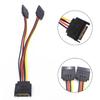 Sata Ii Hard Disk Power 15Pin Sata Male To 2 Female 15Pin Power Extension Cable