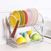 Stainless Steel Double-layer Bowl Rack S-type Drain Rack Kitchen Storage Rack Supplies for Storage, Drying and Placing Dishes and Chopsticks Dish Rack