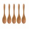 AMUZSQD Wooden Spoons, Curry Spoons, Wood Cutlery, Stylish Wooden Spoons, Soup Spoons, Side Dishes, Rice, Japanese Style, Cooking Spoons, Set of 5, 16