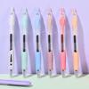 Press Type Ballpoint Pen 6 Color Neutral Pen Creative Signing Pen School Office Supplies