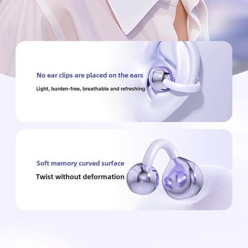 New Open Bluetooth Headset Wireless Clip-on Air Bone Conduction Ultra-long Life and High Sound Quality