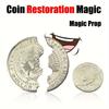 Coin Reduction Magic Can Be Folded In Half Coin Magic Props, Close-up Tricks Magic Show Supplies