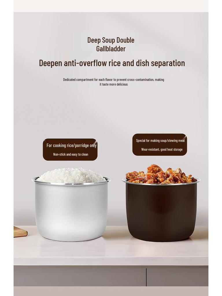 Smart Multifunction Electric Pressure Cooker - Double Pot, Large Capacity, Automatic, High-Pressure Rice & Porridge Cooker