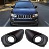 Pair Of Fog Lights With Decorative Frame For Jeep Compass 2011-2017 68109870Aa 68109871Aa