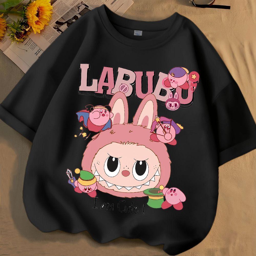 Hot New LABUBU Cartoon 3D Print Kids T Shirts Boy Girls Cool Short-Sleeved Child Clothing