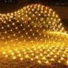 1.5M * 1.5M Waterproof String Light Christmas Net Light Outdoor Fishing Net Light Solar LED Outdoor Mesh Light