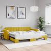 VidaXL Daybed with Trundle Bed Yellow 90x200 Cm Velvet 3196934