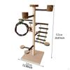 Parrot Desktop Stand Activity Toy Multipurpose Solid with Bowl Climbing Bird Perch Rack
