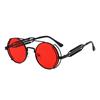 SHAUNA Retro Metal Punk Sunglasses Round Women Gothic Spring Steampunk Shades Men UV400