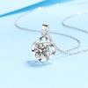 Real S925 Sterling Silver Necklace 1 Carat Moissanite Diamond Wedding Necklace High Platinum Plated Jewelry For Girlfriends Gift