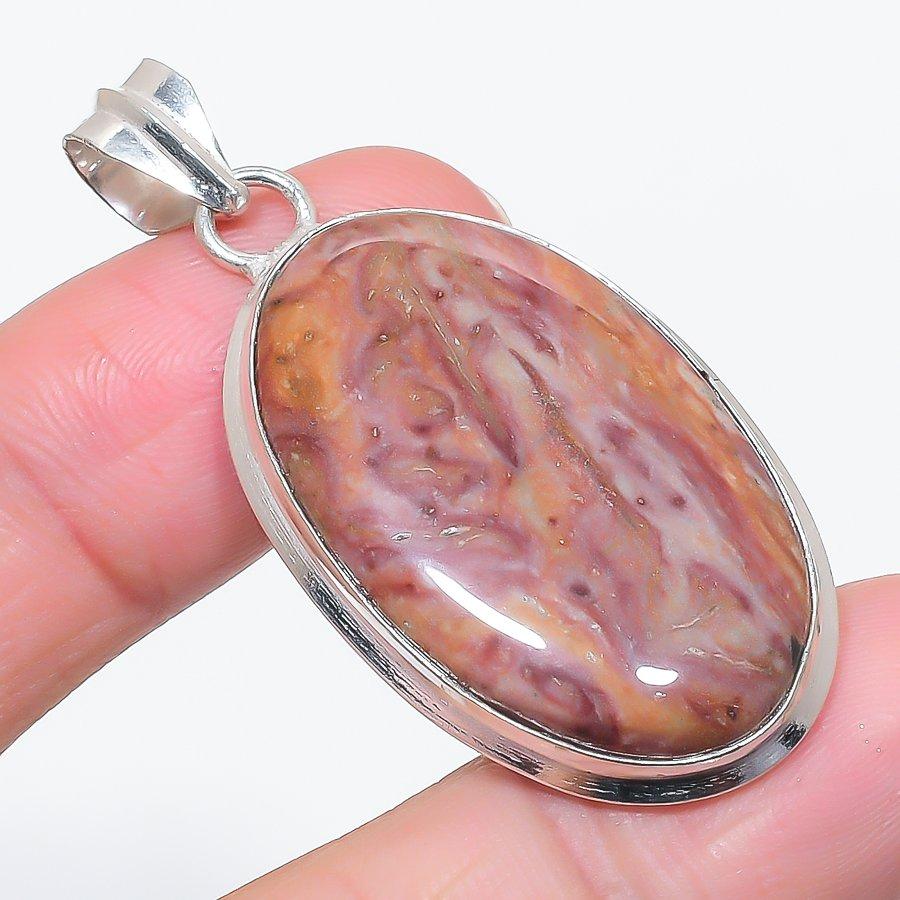 Natural Dolomite Gemstone 925 Sterling Silver Jewelry Pendant 2.09" E1f14