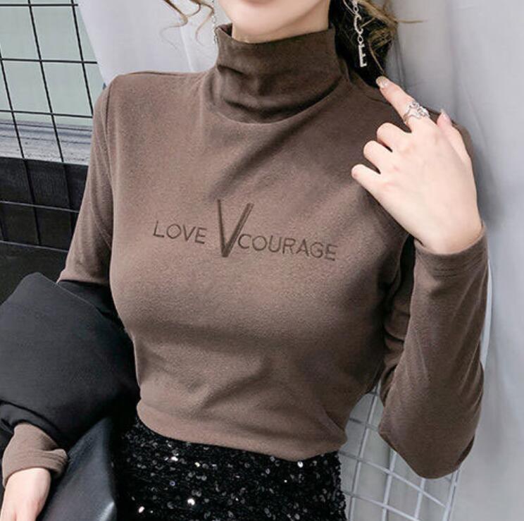Winter Warm Women Turtleneck Pullovers Thick Bottoming Shirt for Women Warm Blouse Winter