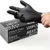 20/50/100pcs High-Quality Black Nitrile Gloves - Disposable, Heavy-Duty for Kitchen, Dishwashing & Household Cleaning
