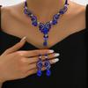 Atmospheric Bridal Wedding Necklace Earrings Ladies Crystal Jewelry Set Banquet Dress Party Alloy Ethnic Style Match
