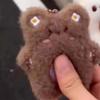 Cartoon Squeeze Bear Keychain Squeak Bear Pendant Plush Doll Stuffed Toys Couple Keyring Hanging Accessory
