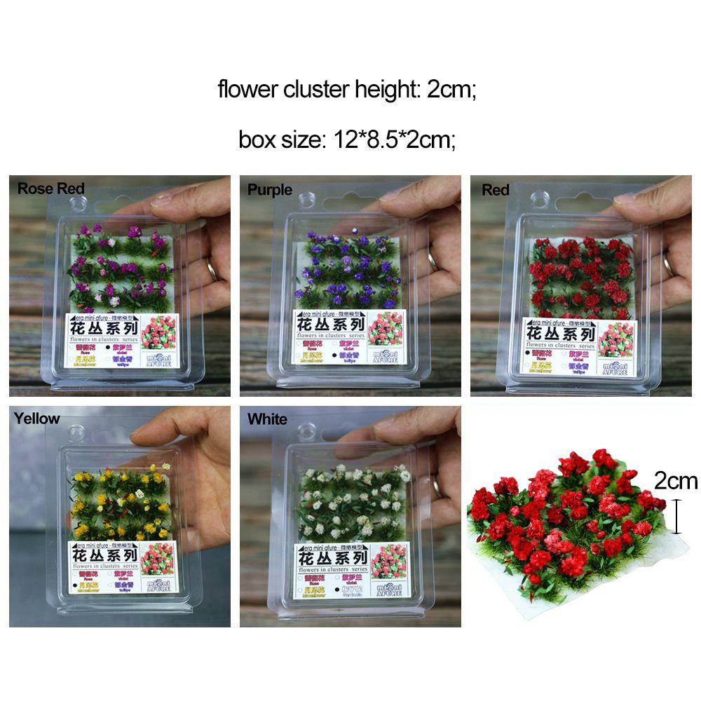 Material Fairy Garden Static Grass Tufts Sand Table Layout Scene Model Miniature Flower Cluster
