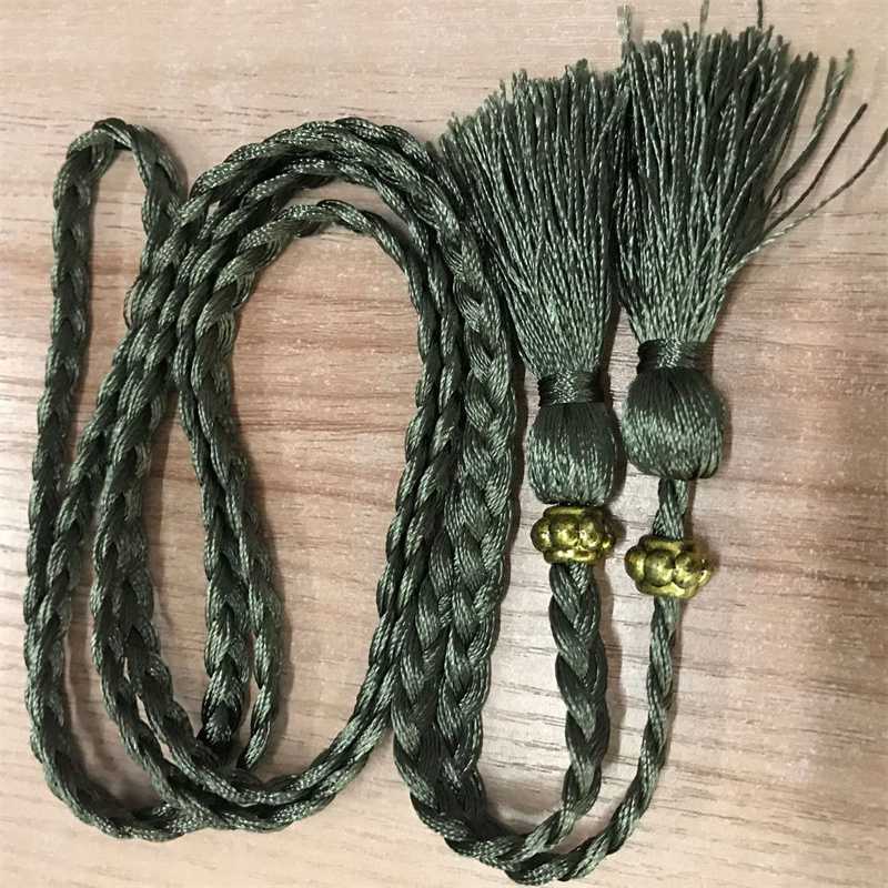 Women's Belt Woven Tassel Waist Strap Student Belt Thin Waist Chain Bow Rope Skirt Knotted Decorative Korean Style