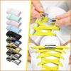 NO.8 New Upgrade Magnetic Buckle Latex Rubber Band Elastic Laces Sneakers Laces Without Tying Kid and Adults Are Available Shelaces