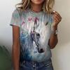 Summer Horse 3d Print T-shirts Women Streetwear Casual Fashion Oversized Short Sleeve Y2k O-neck Kids Tees Tops Clothing