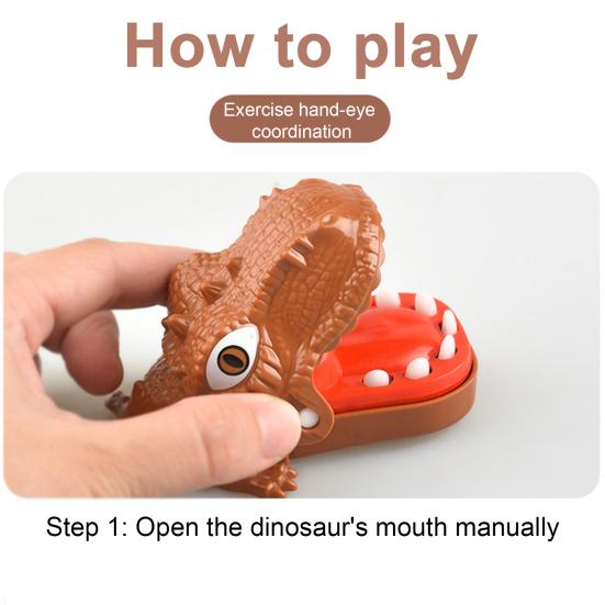 Biting Hand Fun Portable Toy Mini Dinosaur Parent-child Interaction Creative Battery-Free Game for Kids