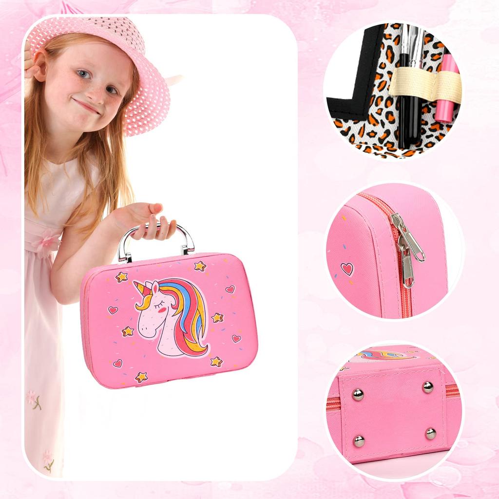 Sendida Kids Makeup Toys for Girls Plastic Cosmetics Toys for Kids Fake Plastic Makeup Set Dressing Table Girls Popular Gifts Ages 6 and Up