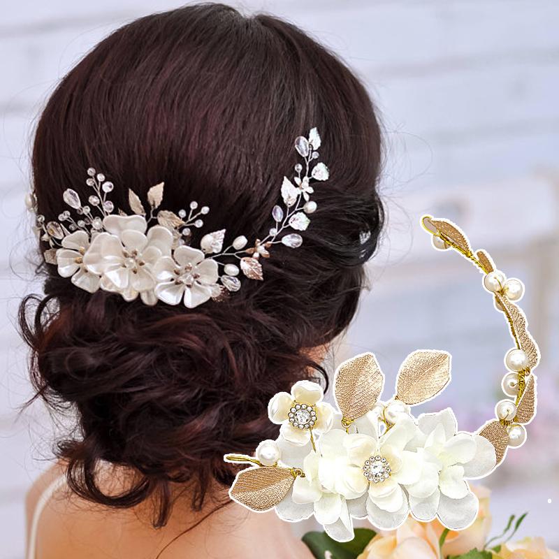 1 шт. Головной убор Сплав Повязка на голову Венок невесты Имитация жемчуга Вечеринка Цветочный венок Свадьба