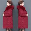 Women's Winter Jacket Fur Collar Female Jacket Padded Long Jacket Outerwear