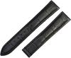 King Watch Strap Compatible with Omega Devil D Buckle External Product Embossed Croco Belt Black Black Stitch Same Color [Import Original] 20/18mm