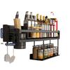 Kitchen Organizer Shelf Wall-mounted Spice Storage Rack Kitchen Knife Holder Wall Seasoning Chopstick Spoon Shovel Storage