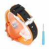 Swatch X OMEGA Exclusive Rubber Strap with Clicker Feature (Black & Orange/LAVA)