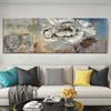 Abstract Gold Posters and Prints Landscape Palette Golden Flower Canvas Painting Wall Pictures for Living Room Decor No Frame